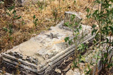 Kudüs İsrail 28 Mayıs 2018 Kudüs şehir merkezinde bir eski terk edilmiş Arap mezarlığı görünümü