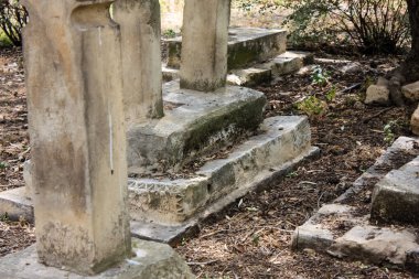 Kudüs İsrail 28 Mayıs 2018 Kudüs şehir merkezinde bir eski terk edilmiş Arap mezarlığı görünümü