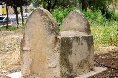 Kudüs İsrail 28 Mayıs 2018 Kudüs şehir merkezinde bir eski terk edilmiş Arap mezarlığı görünümü