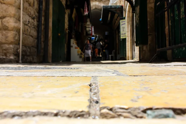 Jérusalem Israël Mai 2018 Vue Inconnus Marchant Dans Rue David — Photo