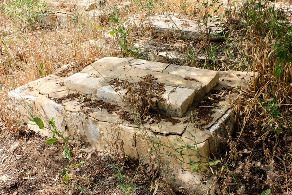 Jerusalem Israel Maj 2018 Syn Gammal Övergiven Arabisk Kyrkogård Centrera — Stockfoto
