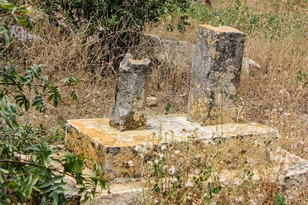 Jerusalem Israel Maj 2018 Syn Gammal Övergiven Arabisk Kyrkogård Centrera — Stockfoto