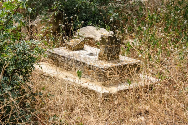 Jerusalén Israel Mayo 2018 Vista Antiguo Cementerio Árabe Abandonado Centro — Foto de Stock