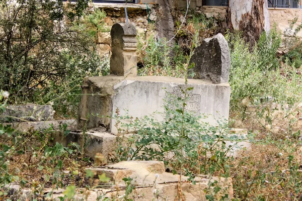 Jerusalén Israel Mayo 2018 Vista Antiguo Cementerio Árabe Abandonado Centro — Foto de Stock