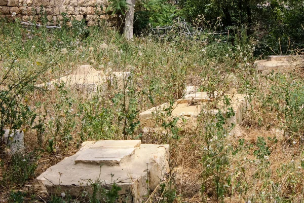 Jerusalem Israel May 2018 View Old Abandoned Arab Cemetery Center — Stock Photo, Image