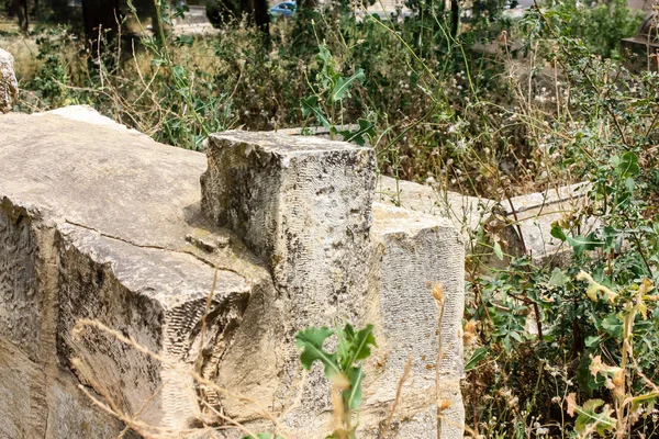 Jerusalém Israel Maio 2018 Vista Antigo Cemitério Árabe Abandonado Centro — Fotografia de Stock