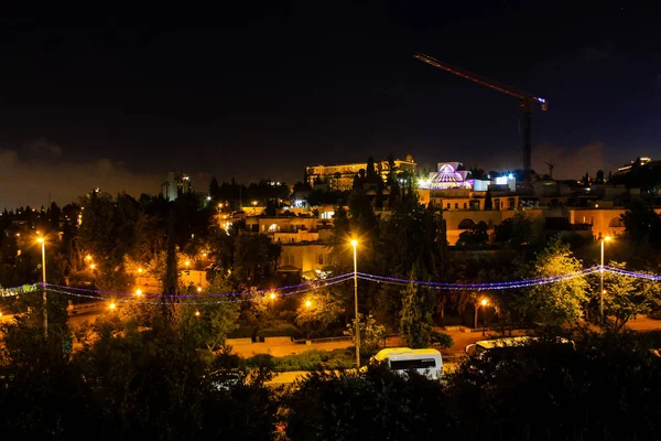 Jérusalem Israël Mai 2018 Vue Panoramique Ville Jérusalem Dans Nuit — Photo