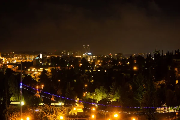 Єрусалим Травня 2018 Панорамний Вид Місто Єрусалим Ніч — стокове фото