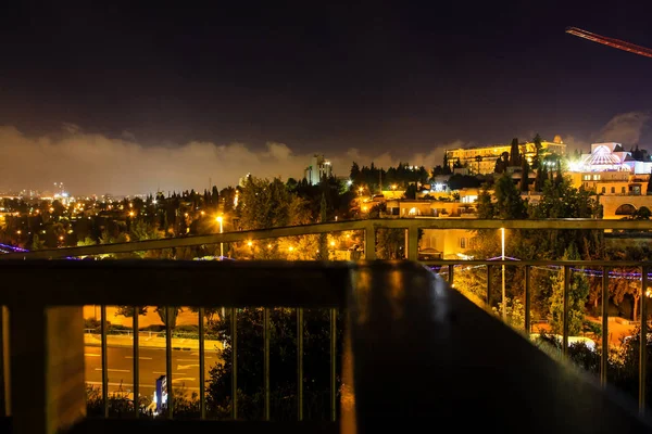 Jérusalem Israël Mai 2018 Vue Panoramique Ville Jérusalem Dans Nuit — Photo