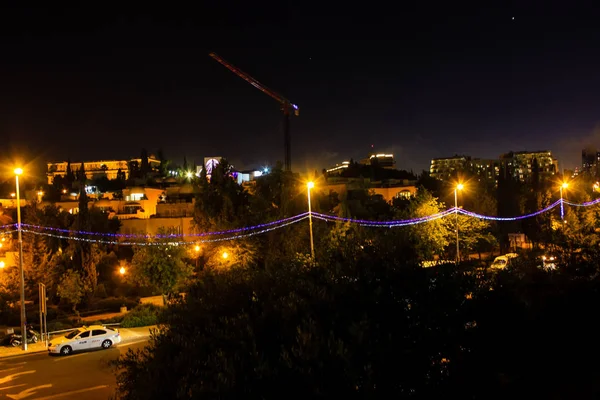 Jérusalem Israël Mai 2018 Vue Panoramique Ville Jérusalem Dans Nuit — Photo