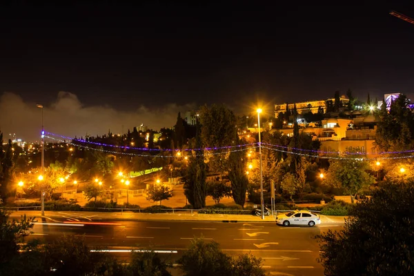 Jérusalem Israël Mai 2018 Vue Panoramique Ville Jérusalem Dans Nuit — Photo