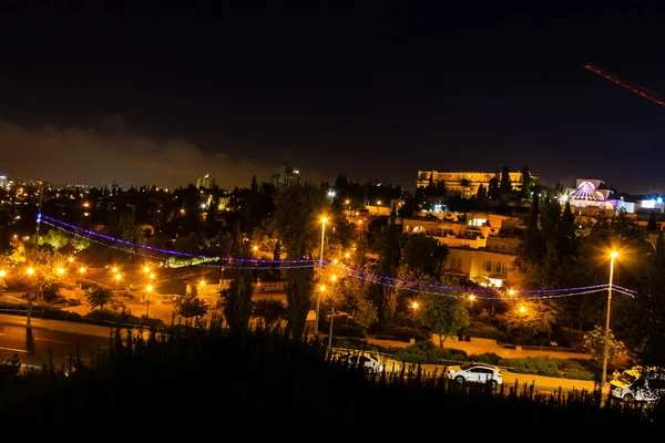 Jérusalem Israël Mai 2018 Vue Panoramique Ville Jérusalem Dans Nuit — Photo