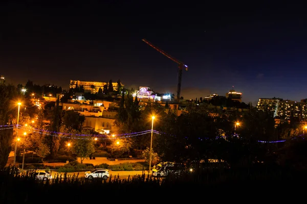 Jérusalem Israël Mai 2018 Vue Panoramique Ville Jérusalem Dans Nuit — Photo