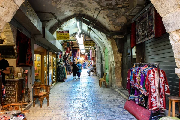 351 Jérusalem Israël Mai 2018 Vue Inconnus Marchant Dans Rue — Photo