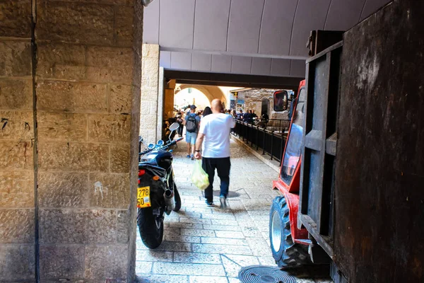 351 Jerusalén Israel Mayo 2018 Vista Gente Desconocida Caminando Por — Foto de Stock