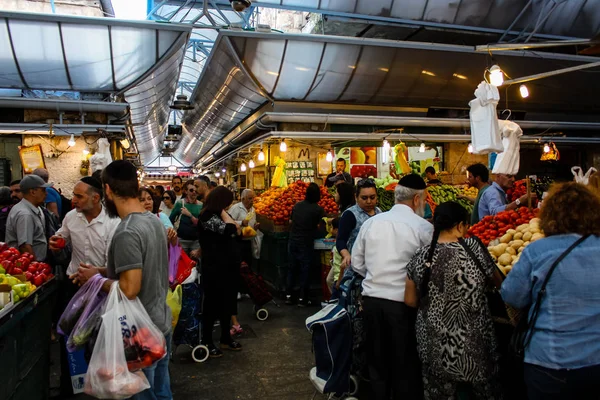 Jerusalem Israel Juni 2018 Visa Okända Människor Promenader Och Shopping — Stockfoto