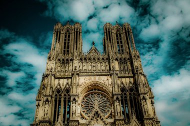 Reims Fransa'daki Notre Dame Katedrali
