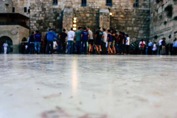 Gerusalemme Israele Maggio 2018 Veduta Persone Sconosciute Che Danzano Cantano — Foto Stock