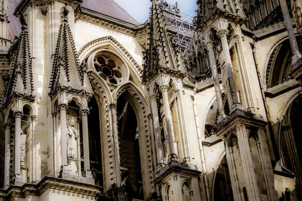 Vista Catedral Notre Dame Reims Francia — Foto de Stock