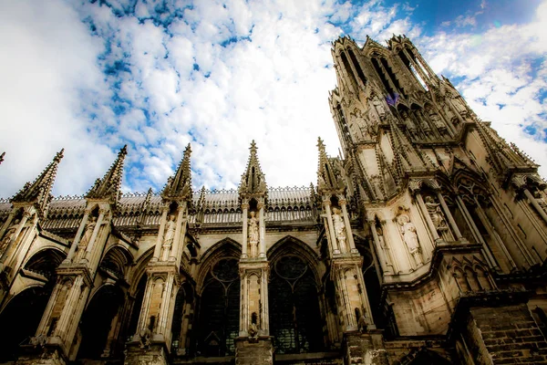 Vista Catedral Notre Dame Reims Francia — Foto de Stock