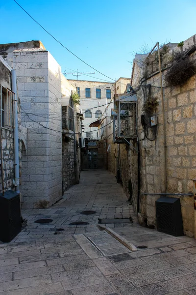 Jerusalén Israel Mayo 2018 Vista Calle Ciudad Vieja Jerusalén Barrio — Foto de Stock