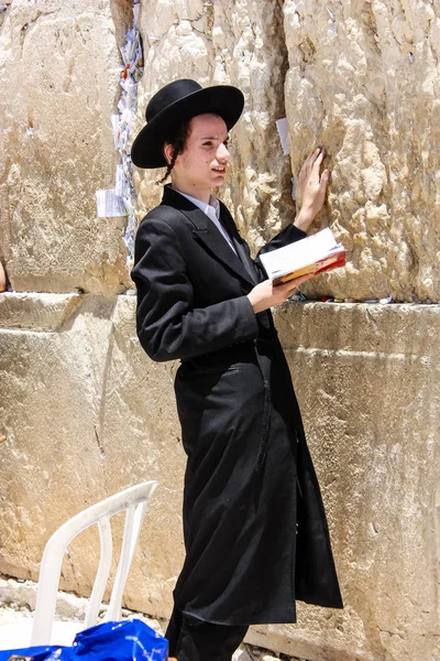 Jerusalem Israel May 2018 View Unknown Religious Orthodox Jew Praying — Stock Photo, Image