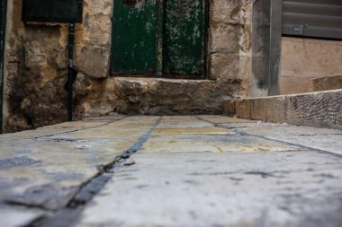 Kudüs İsrail 07 Haziran 2018 Eski Kudüs şehri yerden sokak görünümü