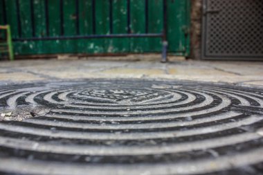 Kudüs İsrail 07 Haziran 2018 Eski Kudüs şehri yerden sokak görünümü