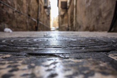 Kudüs İsrail 07 Haziran 2018 Eski Kudüs şehri yerden sokak görünümü