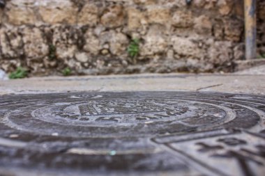 Kudüs İsrail 07 Haziran 2018 Eski Kudüs şehri yerden sokak görünümü