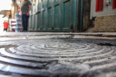 Kudüs İsrail 07 Haziran 2018 Eski Kudüs şehri yerden sokak görünümü