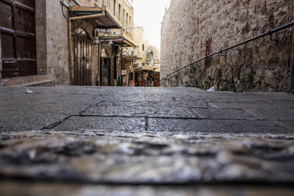 Jerusalén Israel Junio 2018 Vista Calle Ciudad Vieja Jerusalén Desde — Foto de Stock