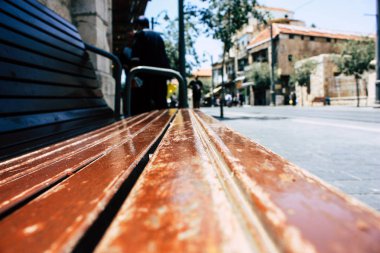 Kudüs İsrail 08 Haziran 2018 Jaffa Street View üzerinden genel bir bank sabah Kudüs'te