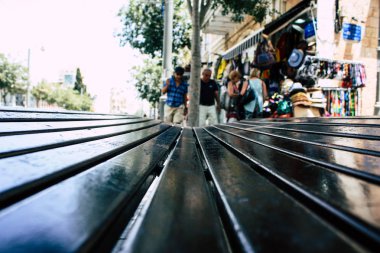 Kudüs İsrail 08 Haziran 2018 Jaffa Street View üzerinden genel bir bank sabah Kudüs'te