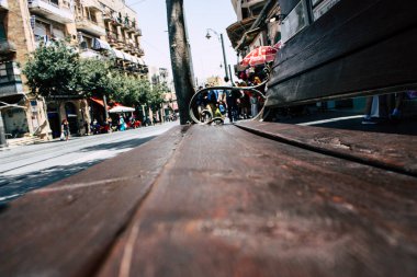 Kudüs İsrail 08 Haziran 2018 Jaffa Street View üzerinden genel bir bank sabah Kudüs'te