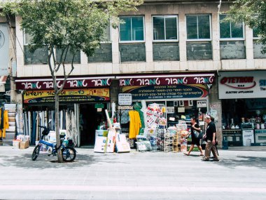 Kudüs İsrail 12 Haziran 2018 sabah Kudüs'ün Yafa Caddesi'nde bir dükkan görünümünü