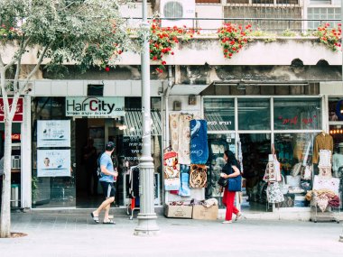 Kudüs İsrail 12 Haziran 2018 sabah Kudüs'ün Yafa Caddesi'nde bir dükkan görünümünü