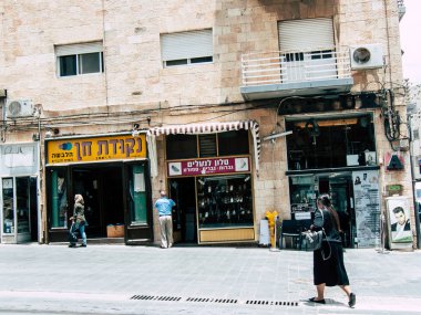 Kudüs İsrail 12 Haziran 2018 sabah Kudüs'ün Yafa Caddesi'nde bir dükkan görünümünü