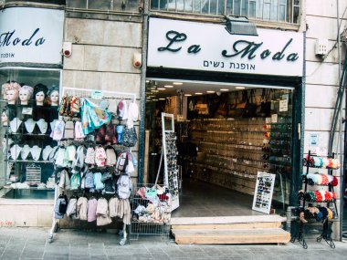 Kudüs İsrail 12 Haziran 2018 sabah Kudüs'ün Yafa Caddesi'nde bir dükkan görünümünü