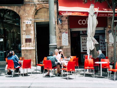 Kudüs İsrail 12 Haziran 2018 sabah Kudüs'ün Yafa Caddesi'nde bir dükkan görünümünü