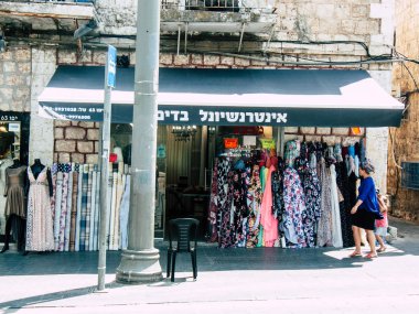 Kudüs İsrail 12 Haziran 2018 sabah Kudüs'ün Yafa Caddesi'nde bir dükkan görünümünü