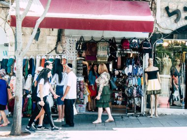 Kudüs İsrail 12 Haziran 2018 sabah Kudüs'ün Yafa Caddesi'nde bir dükkan görünümünü