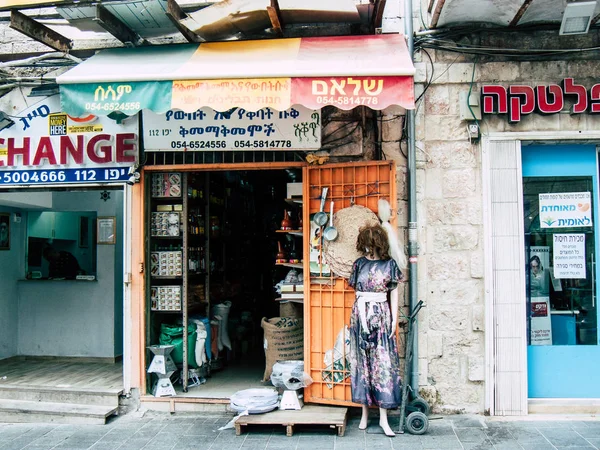 Kudüs İsrail 12 Haziran 2018 sabah Kudüs'ün Yafa Caddesi'nde bir dükkan görünümünü