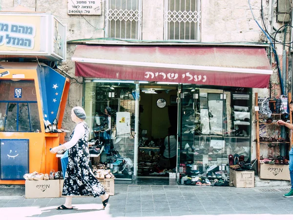 Kudüs İsrail 12 Haziran 2018 sabah Kudüs'ün Yafa Caddesi'nde bir dükkan görünümünü