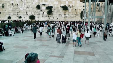 Kudüs İsrail 18 Haziran 2018 görüntülemek bilinmeyenli insanlar dua eden önü Kudüs'ün eski şehri Western duvara sabah