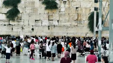 Kudüs İsrail 18 Haziran 2018 görüntülemek açık dua bilinmeyenli kadınların Kudüs'ün eski şehri Western duvara sabah