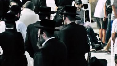 Kudüs İsrail 18 Haziran 2018 görüntülemek bilinmeyenli insanlar dua eden önü Kudüs'ün eski şehri Western duvara sabah