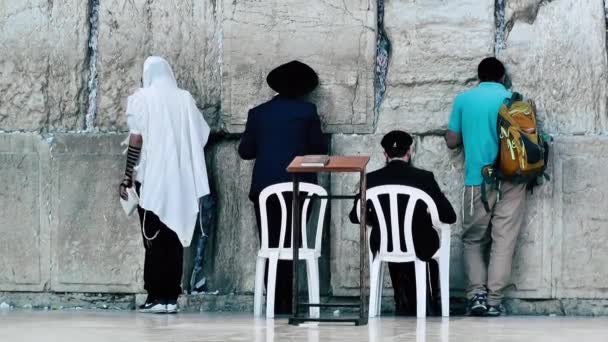Jerusalem Israel Juni 2018 Blick Auf Unbekannte Die Morgens Vor — Stockvideo