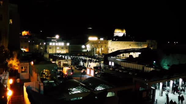 Jeruzalém Izrael Června 2018 Pohled Zdi Nářků Jeruzalémské Staré Město — Stock video