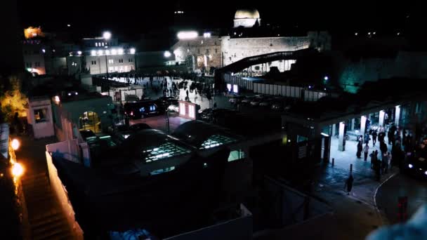 Gerusalemme Israele Giugno 2018 Veduta Del Muro Del Pianto Nella — Video Stock